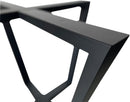 Simple Metal Table Base/Legs Matte Black (H)28" (D)39" (W)39" top closeup view