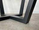 Simple Metal Table Base/Legs Matte Black (H)28" (D)39" (W)39" closeup