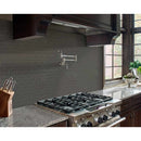Metallic gray subway 11.75X11.88 glass mesh mounted mosaic tile SMOT GLSST MEGR8MM product shot kitchen view