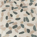 Metropolitan pebble 11.81X11.81 tumbled marble mesh mounted mosaic tile SMOT-PEB-MTRPLTN product shot multiple tiles angle view