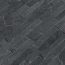 Midnight ash veneer peel and stick 6X22 honed slate wall tile SMOT-PNS-VNR-MA6MM product shot multiple tiles angle view