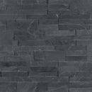 Midnight ash veneer peel and stick 6X22 honed slate wall tile SMOT-PNS-VNR-MA6MM product shot multiple tiles top view
