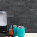 Midnight Ash Veneer Peeland Stick 6in.x22in. Honed Slate Wall Tile SMOT-PNS-VNR-MA6MM bathroom view 2
