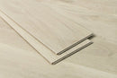 SPC Vinyl Rigid Core 7" Width 60" RL, 6mm Thick, 1.5mm IXPE Mirage Ivory Peninsula Floors - Mazzia Collection Product shoot tile edge view 2