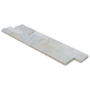 Mugla White Ledger 3D Panel 6"x24" Split-face Natural Marble Wall Tile