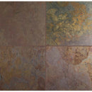 Multi classic 12 in x 12 in gauged slate floor and wall tile SMCLAS1212G-C product shot multiple tiles top view