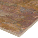Multi classic 12 in x 24 in gauged slate floor and wall tile SMCLAS1224G product shot tile profile view
