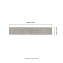 Ansello Grey Bullnose 3"x18" Glazed Porcelain Wall Tile - MSI Collection product shot measure view