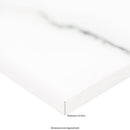 Aria Bianco Bullnose 3"x18" Polished Porcelain Wall Tile - MSI Collection product shot edge view 2