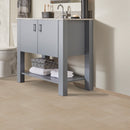 Aria Oro Bullnose 3"x18" Polished Porcelain Wall Tile - MSI Collection product shot bathroom view