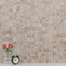 Bernini Camo 12"x12" Matte Porcelain Mesh-Mounted Mosaic Tile room shot bathroom table view