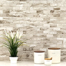 Berniini Camo 12"x12" Polished Porcelain Mesh-Mounted Mosaic Tile product shot bathroom table view