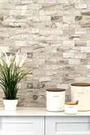 Berniini Camo 12"x12" Polished Porcelain Mesh-Mounted Mosaic Tile product shot bathroom table view 3