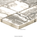 Bernini Carbone 12"x12" Matte Porcelain Mesh-Mounted Mosaic Tile product shot profile view 2