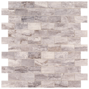 Bernini Carbone 12"x12" Polished Porcelain Mesh-Mounted Mosaic Tile product shot profile view