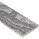 Bernini Carbone Bullnose 3"x18" Matte Porcelain Wall Tile - MSI Collection product shot edge view