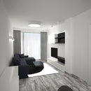 Bernini Carbone Bullnose 3"x18" Matte Porcelain Wall Tile - MSI Collection product shot living room view