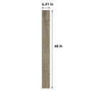 Natural Gray Oak 12mm 6.41"x47.63" Uniclic HDF AC4 Waterproof Laminate Wood Flooring - Dekorman Collection measurement view