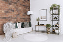 MSI brick collection capella red brick NCAPREDBRI5X10 glazed porcelain floor wall tile product shot multiple bricks sofa view