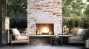 Brickstone Rustique White 2"x18" Matte Porcelain Floor and Wall Tile - MSI Collection outdoor sitting view