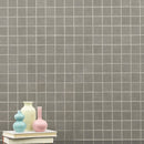 Dimensions Concrete 12"x12" Matte Porcelain Mesh-Mounted Mosaic Tile room shot bathroom view 2
