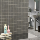 Dimensions Concrete 12"x12" Matte Porcelain Mesh-Mounted Mosaic Tile room shot bathroom view