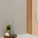Dimensions Glacier 12"x12" Matte Porcelain Mesh-Mounted Mosaic Tile room shot bathroom view 2