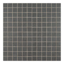 Dimensions Graphite 12"x12" Matte Porcelain Mesh-Mounted Mosaic Tile product shot wall view 2