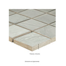 Durban Grey 2"x2" Matte Mosaic Porcelain Floor and Wall Tile - MSI Collection bathroom measurement view 2