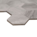 Eden Bardiglio 12"x12" Matte 3" Hexagon Porcelain Mosaic Tile product shot profile view 3