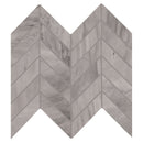 Eden Bardiglio 12"x15" Matte Chevron Porcelain Mosaic Tile product shot tile view
