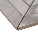 Eden Bardiglio 12"x15" Matte Chevron Porcelain Mosaic Tile product shot profile view