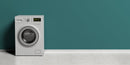 Eden Calcatta 12"x12" Hexagon 2" Matte Porcelain Mosaic Tile room shot washing machine view