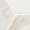 Eden Calcatta 12"x12" Hexagon 2" Matte Porcelain Mosaic Tile product shot corner view