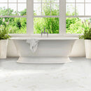 Eden Calcatta 12"x12" Hexagon 2" Matte Porcelain Mosaic Tile room shot bathroom view