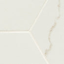 Eden Calcatta 12"x12" Hexagon 3" Matte Porcelain Mosaic Tile product shot angle view