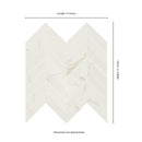 Eden Calcatta 12"x15" Chevron pattern Matte Porcelain Mosaic Tile product shot profile  view 2