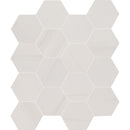 Eden Dolomite 12"x12" Matte 3" Hexagon Porcelain Mosaic Tile product shot profile view