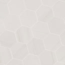 Eden Dolomite 12"x12" Matte 3" Hexagon Porcelain Mosaic Tile product shot angle view