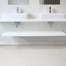 Eden Dolomote Bullnose 4"x24" Matte Glazed Porcelain Wall Tile - MSI Collection Product shot wash basin view