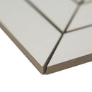 Eden Dolomite 12"x15" Matte Chevron Porcelain Mosaic Tile product shot profile view