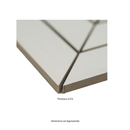 Eden Dolomite 12"x15" Matte Chevron Porcelain Mosaic Tile product shot profile view 3