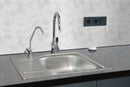 Eden Statuary 12"x12" Matte 3" Hexagon Porcelain Mosaic Tile room shot sink view 2
