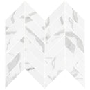 Eden Statuary 12"x15" Matte Chevron Porcelain Mosaic Tile product shot tile view