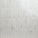 Flamenco 2"x18" Princess White Brick Look Glossy Porcelain Wall Tile - MSI Collection wall view 2