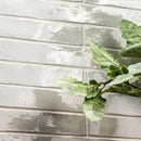 Flamenco 2"x18" Princess White Brick Look Glossy Porcelain Wall Tile - MSI Collection outdoor view