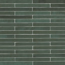 Flamenco 2"x18" Racing Green Brick Look Glossy Porcelain Wall Tile - MSI Collection single wall view 2