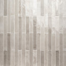 Flamenco 2"x18" Whales Gray Brick Look Glossy Porcelain Wall Tile - MSI Collection wall view