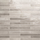 Flamenco 2"x18" Whales Gray Brick Look Glossy Porcelain Wall Tile - MSI Collection wall view 2
