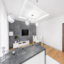 Gray Bullnose 3"x6" Glossy Ceramic Wall Tile - MSI Collection product shot room view 